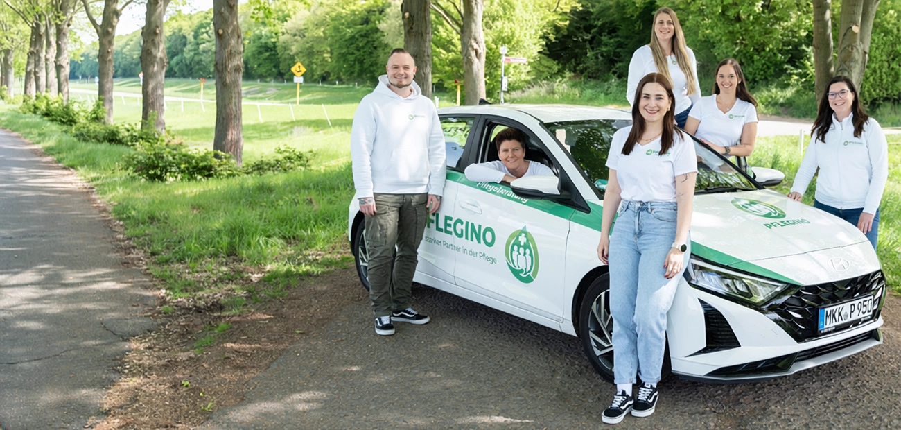 pflegino-kostenfreie-pflegeberatung-01 Das Pflegino-Team bietet mobile und kostenfreie Pflegeberatung in Hessen an, unterstützt durch ein professionelles Team und Firmenfahrzeuge.